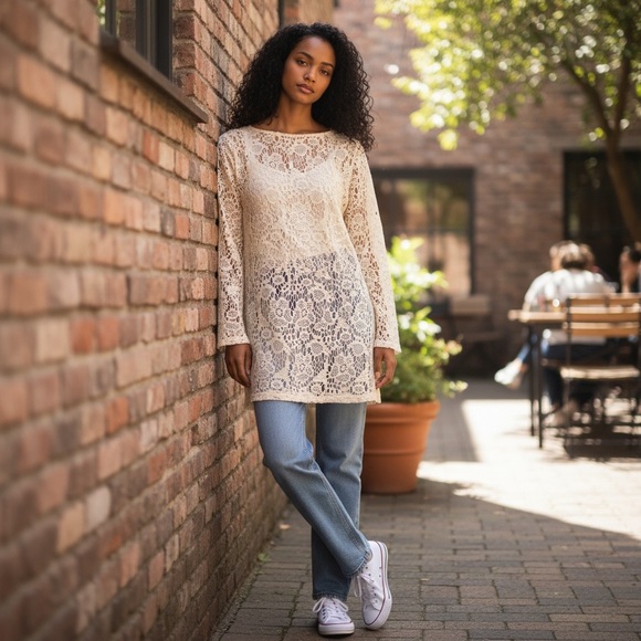 Lace Crochet Tunic - Picture 2 of 6
